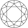 Standard brilliant cut (top view)